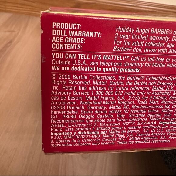 NEW 2000 Barbie Holiday Angel Collector Edition Second in Series Mattel 29769 - Picture 11 of 11
